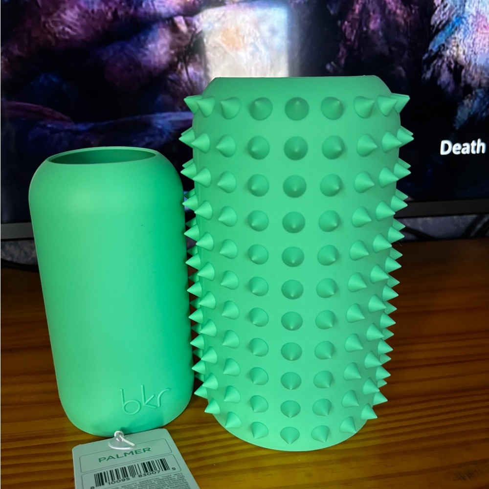 BKR Spiked and Smooth Palmer Water Bottle Duo in Green